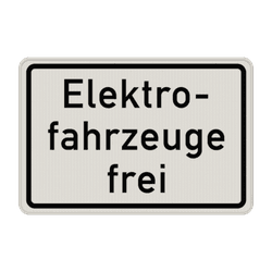 Verkehrszeichen 1026-61 - Elektrofahrzeuge frei