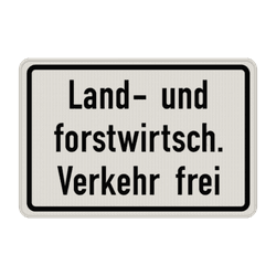 Verkehrszeichen 1026-38 - Land- und forstwirtschaftlicher Verkehr frei