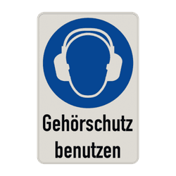 Gebotsschild - Gehörschutz benutzen