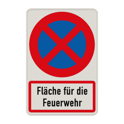 Parkverbotsschild - Absolutes Haltverbot, Fläche für die Feuerwehr