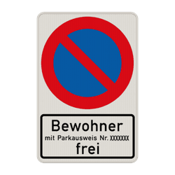 Verkehrsschild 286-50 + 1020-32