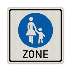 Verkehrszeichen 242.1 - Beginn einer Fu&szlig;g&auml;ngerzone
