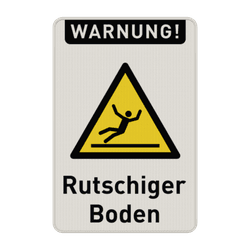 Warnschilder - Warnung vor Rutschgefahr