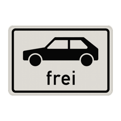 Verkehrszeichen 1024-10 - Personenkraftwagen frei
