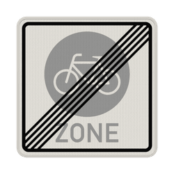 Verkehrszeichen 244.4 - Ende einer Fahrradzone