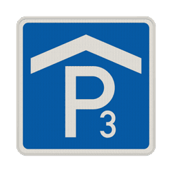 Verkehrszeichen 314-50 &ndash; Parkhaus/Parkgarage mit Nummer