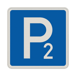 Verkehrszeichen 314 - Parken mit Nummer aus Dibond&reg;traffic