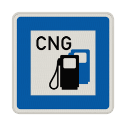 Verkehrszeichen 365-54 - Tankstelle mit Erdgas
