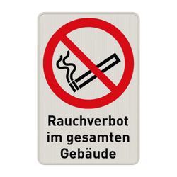 Verbotsschilder - Rauchverbot im gesamten Gebäude