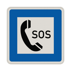 Verkehrszeichen 365-51 - Notrufs&auml;ule