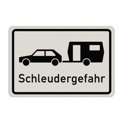 Verkehrszeichen 1006-30 - Schleudergefahr f&uuml;r Wohnwagengespanne