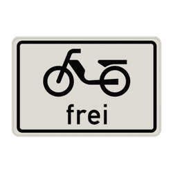 Verkehrszeichen 1022-11 - Mofas frei