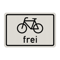 Verkehrszeichen 1022-10 - Radverkehr frei