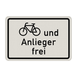 Verkehrszeichen 1020-12 - Radverkehr und Anlieger frei