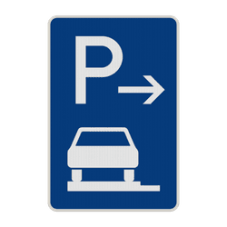 Verkehrszeichen 315-62 - Parken ganz auf Gehwegen (Ende)