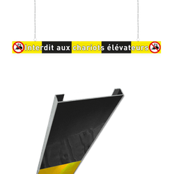 Limiteur de Hauteur en Aluminium - 200mm - Profilé C - Texte Personnalisé