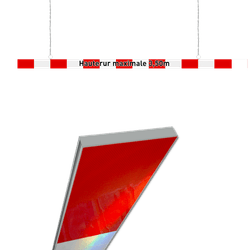 Limitateur de hauteur double face en aluminium 200 mm avec texte personnalis&eacute;