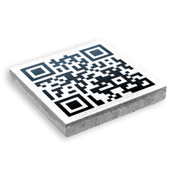 Dalle de signalisation 300 x 300 mm &ndash; QR code personnalis&eacute;