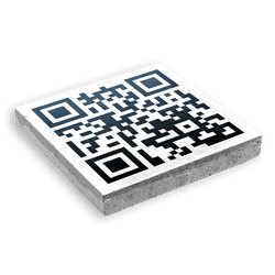 Dalle en béton - 300x300x80mm - impression QR code - à fournir soi-même