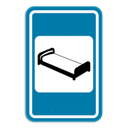 Verkeersbord SB250 F65 - Hotel of motel