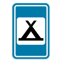 Verkeersbord SB250 F71 - Kampeerterrein