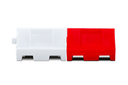 Kunststof barrier rood/wit - 1000x400x550mm