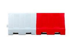 Kunststof barrier rood/wit - 1200x400x800mm