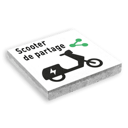 Dalle de signalisation - 300x300mm - Scooters de partage