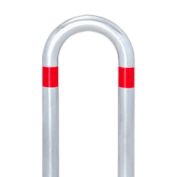 Barre de protection en acier 360x800xØ60mm réfléchissant