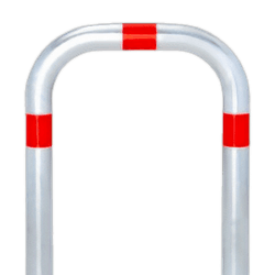 Barre de protection en acier 500x800xØ60mm réfléchissant