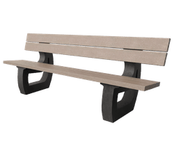 Banc de parc avec dossier - Bicolore - Modèle Bonn
