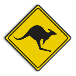 Verkeersbord Australië - KANGAROO