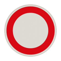 Verkehrszeichen 250 - Verbot f&uuml;r Fahrzeuge aller Art