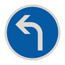 Verkehrszeichen 209-10 - Vorgeschriebene Fahrtrichtung &ndash; links