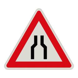 Verkehrszeichen 120 - Verengte Fahrbahn