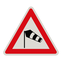 Verkehrszeichen 117-20 - Seitenwind von links