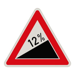 Verkehrszeichen 110 - Steigung...%