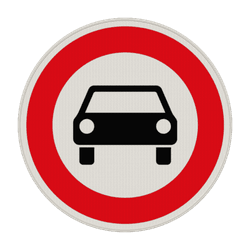 Verkehrszeichen 251 - Verbot für Kraftwagen und sonstige mehrspurige Kraftfahrzeuge