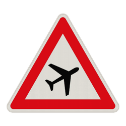 Verkehrszeichen 101-20 - Flugbetrieb, Aufstellung links