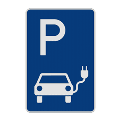 Parkschilder Parkplatz nur für Elektrofahrzeuge - reflektierend