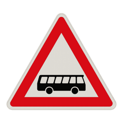 Verkehrszeichen 145-20 - Kraftomnibusse! Aufstellung links