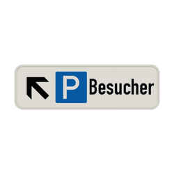 Parkschilder - Parkplatz nur für Besucher mit Pfeile