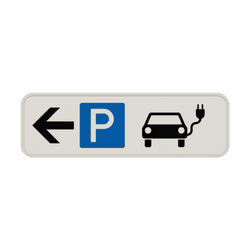 Parkschilder - Parkplatz nur für Elektrisch Fahrzeuge nach links