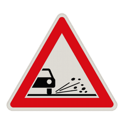 Verkehrszeichen 101-52 - Splitt, Schotter
