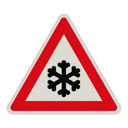 Verkehrszeichen 101-51 - Schnee- oder Eisgl&auml;tte
