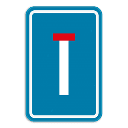 Verkeersbord SB250 F45 - Doodlopende weg