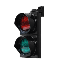 Verkeerslicht rood groen LED 2xØ100mm polycarbonaat