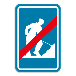 Verkeersbord SB250 F47 - Einde werken