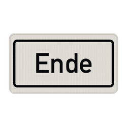 Verkehrszusatzeichen 1012-31 - Ende