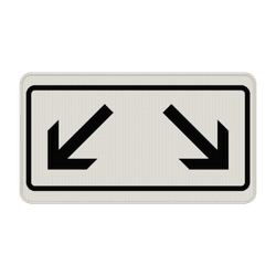 Verkehrszeichen 1000-29 - 2 Pl&auml;tze, zwei schr&auml;ge Pfeile